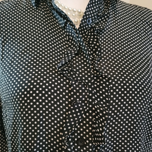 100% Silk Button Down Blouse - Picture 3 of 6